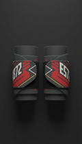 Powerlifting Wrist Wraps With Bold Logo Print